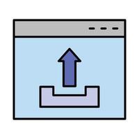 Upload Line Filled Icon Design vector