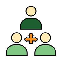 Team Work Line Icon vector