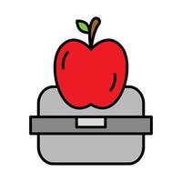 Lunchbox Line Filled Icon Design vector