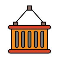 Shipping Container Line Filled Icon Design vector
