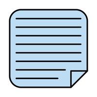 Sticky Note Line Icon vector