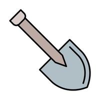 Shovel Line Filled Icon Design vector