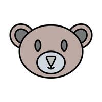 Bear Line Icon vector