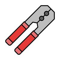 Crimping Line Filled Icon Design vector