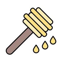 Honey Dipper Line Filled Icon Design vector