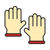 Glove Line Filled Icon Design vector