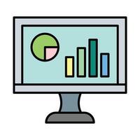 Dashboard Line Filled Icon Design vector