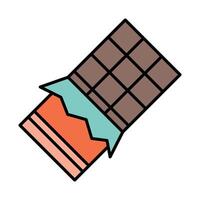 Chocolate Bar Line Filled Icon Design vector