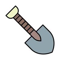 Shovel Line Filled Icon Design vector