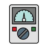 Voltmeter Line Filled Icon Design vector