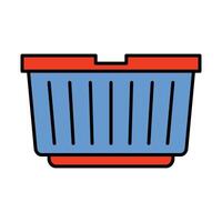 Crate Line Filled Icon Design vector