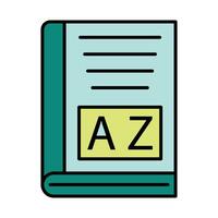 Dictionary Line Icon vector