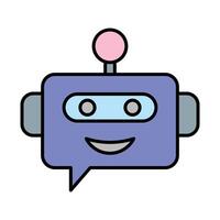 Chatbot Line Icon vector