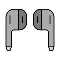 Earbud Line Filled Icon Design vector
