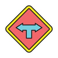 Junction Line Filled Icon Design vector