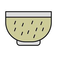 Bowl Line Filled Icon Design vector