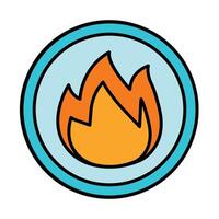 Flame Line Filled Icon Design vector