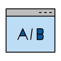 Ab Testing Line Filled Icon Design vector