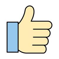 Thumbs Up Line Icon vector