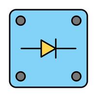 Diode Line Filled Icon Design vector