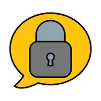 Private Chat Line Icon vector