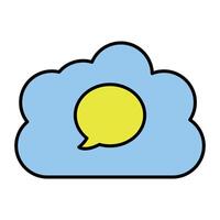 Cloud Line Icon vector