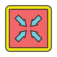 Shrink Line Filled Icon Design vector