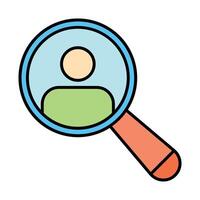 Human Resources Line Filled Icon Design vector