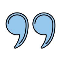 Quotation Line Icon vector