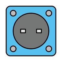 Socket Line Filled Icon Design vector
