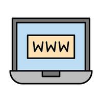 Www Line Icon vector