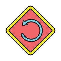 Refresh Line Filled Icon Design vector