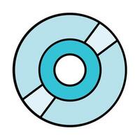 Compact Disc Line Filled Icon Design vector