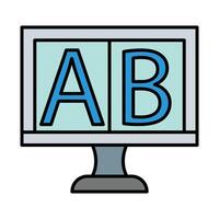 Ab Testing Line Filled Icon Design vector