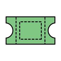Ticket Line Filled Icon Design vector