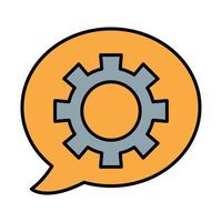 Support Line Icon vector
