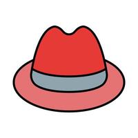 Hat Line Filled Icon Design vector