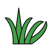 Grass Line Filled Icon Design vector