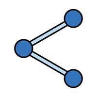 Share Option Line Filled Icon Design vector