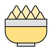 Nachos Line Filled Icon Design vector