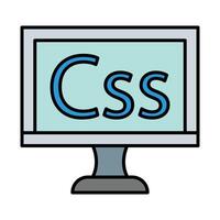 Css Line Filled Icon Design vector