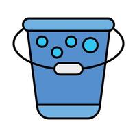 Bucket Line Filled Icon Design vector
