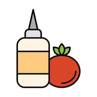 Sauce Line Filled Icon Design vector
