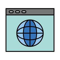 Browser Line Icon vector