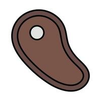 Steak Line Filled Icon Design vector