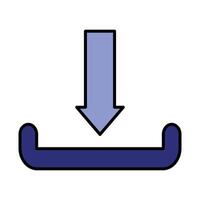 Downloading Line Icon vector