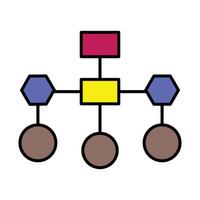 Structure Line Filled Icon Design vector