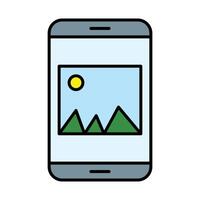 Picture Line Icon vector