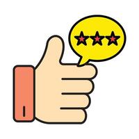 Rating Line Icon vector