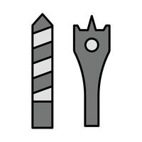 Drill Bit Line Filled Icon Design vector